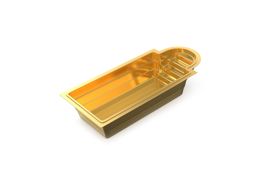 Roman-16 Fiberglass Pool Model - 3D rendering