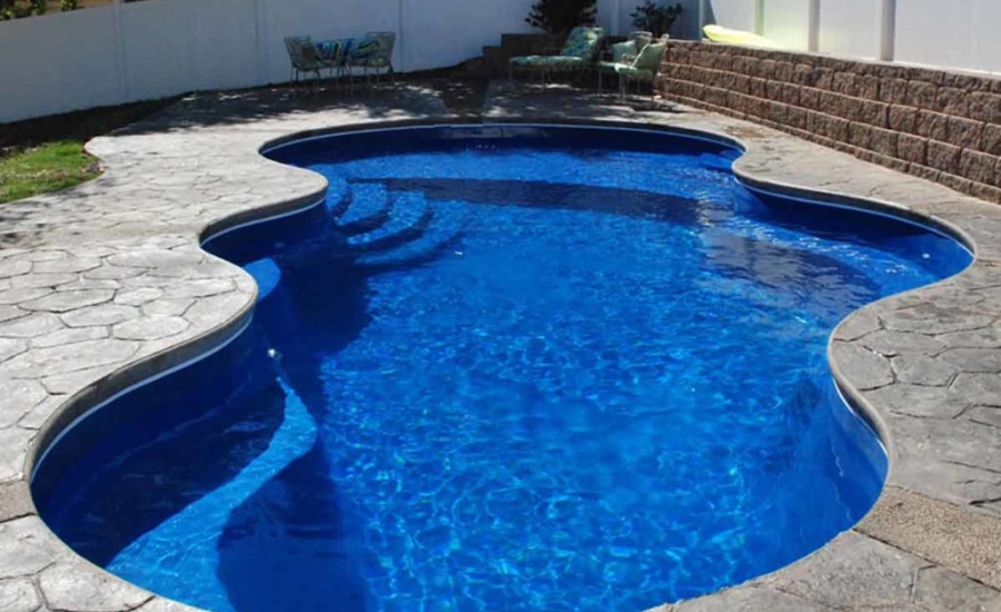 Eclipse-30 fiberglass pool and splash deck rendering