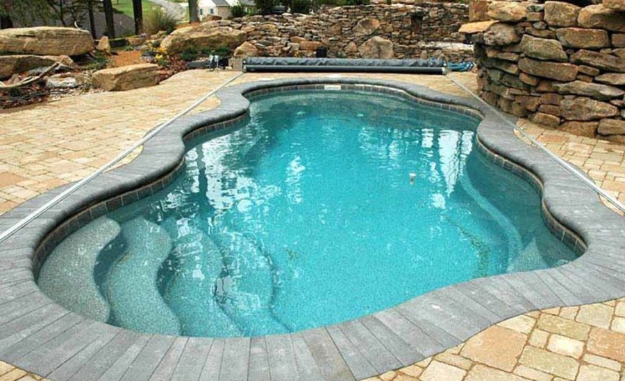 Elegance-25 fiberglass pool rendering