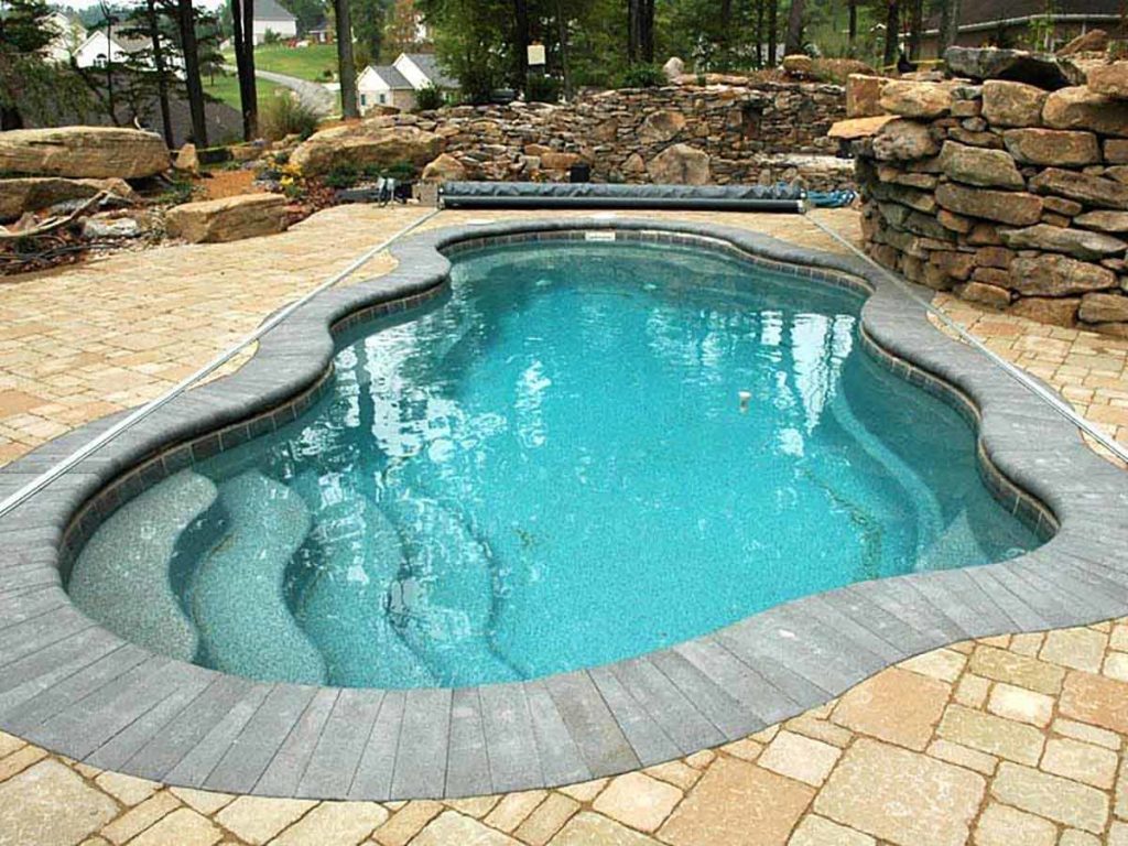 Elegance-25 fiberglass pool rendering