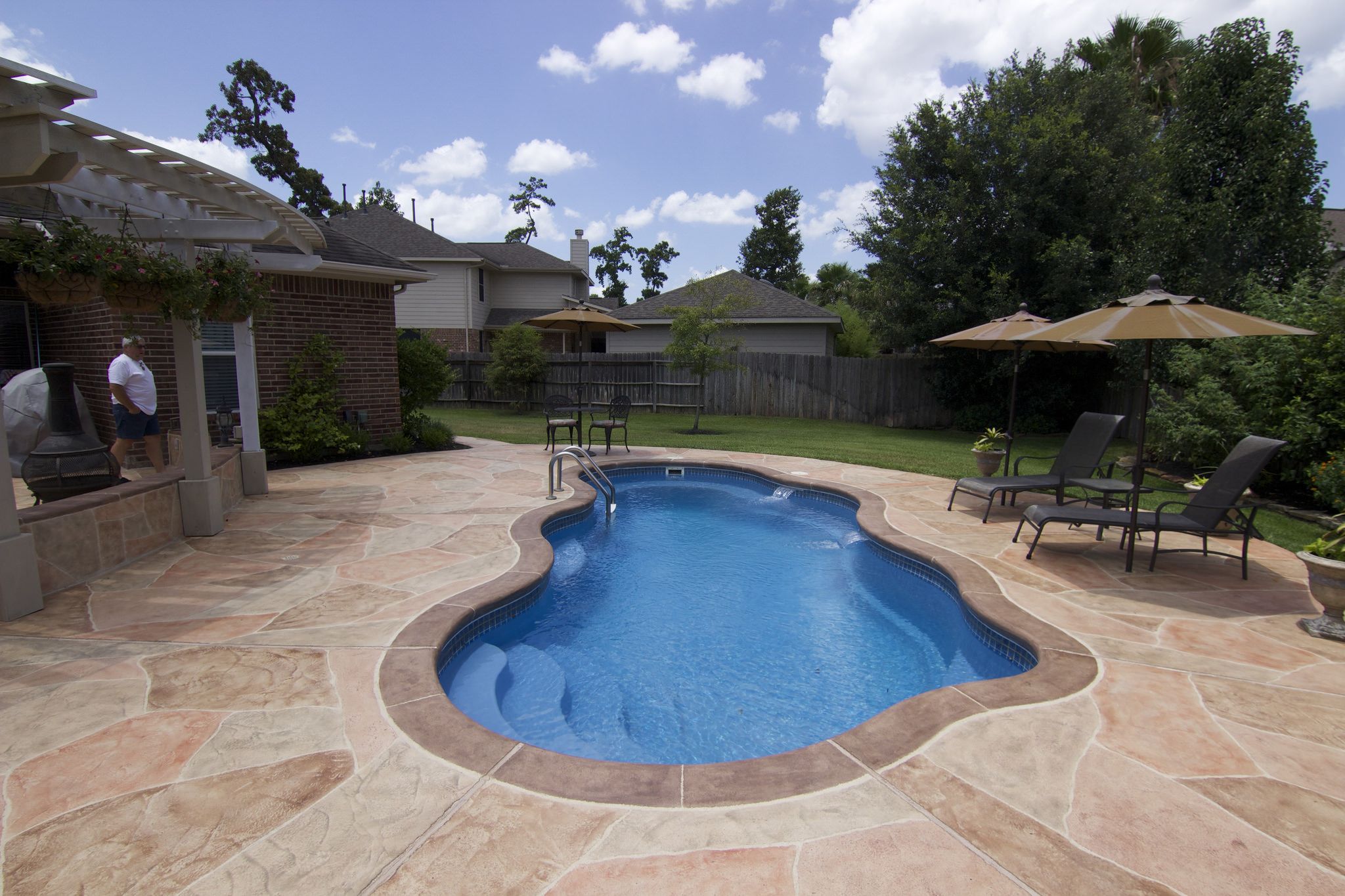 Elegance-25 fiberglass pool rendering