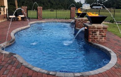 Elegance-30 fiberglass pool rendering