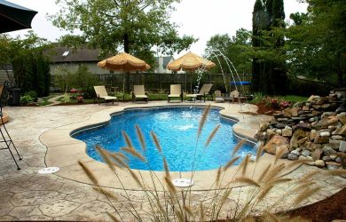 Elegance-30 fiberglass pool rendering