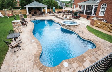 Prominence 40 fiberglass pool rendering