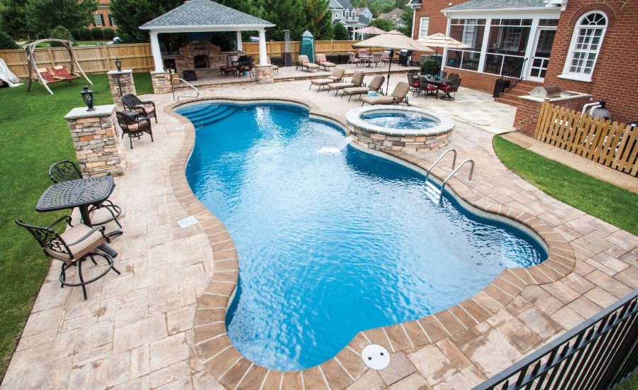Prominence 40 fiberglass pool rendering