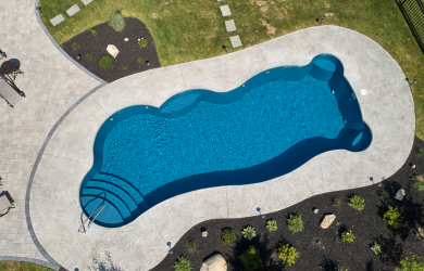 Prominence 40 fiberglass pool rendering