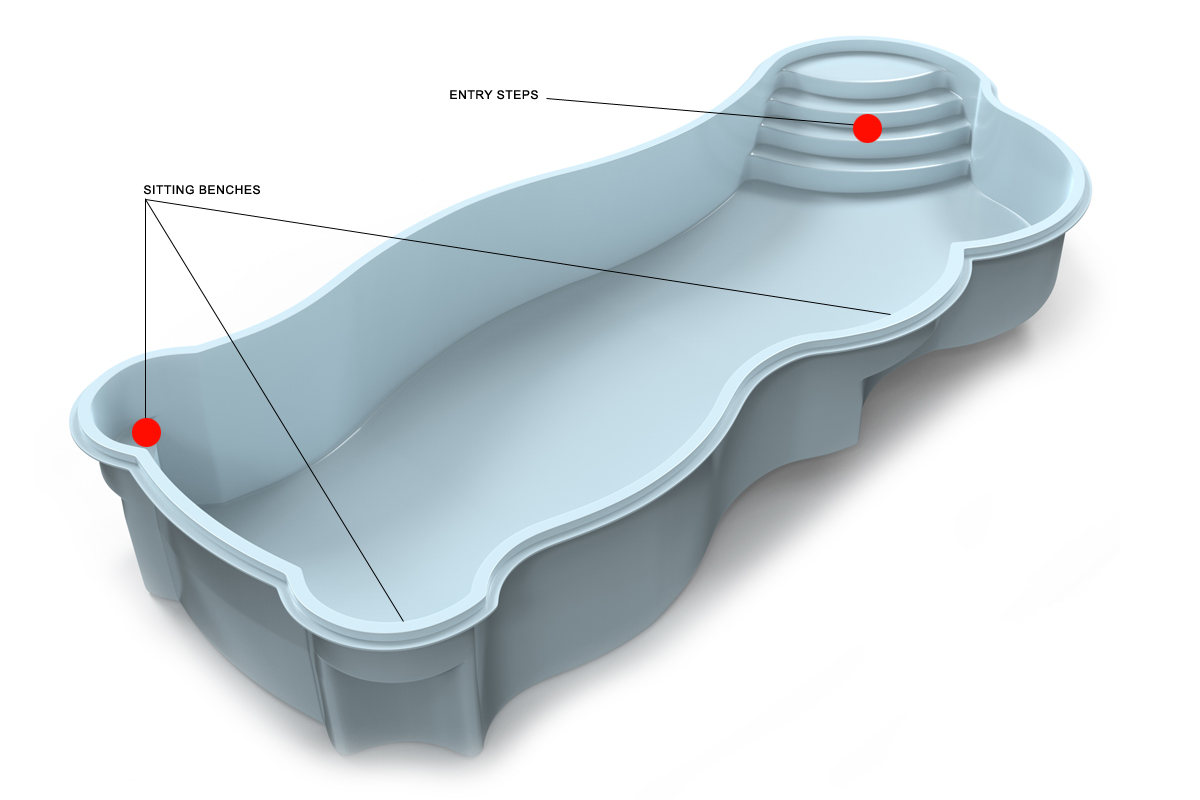 Prominence 40 large fiberglass pool