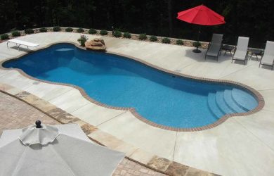 Prominence 40D fiberglass pool rendering