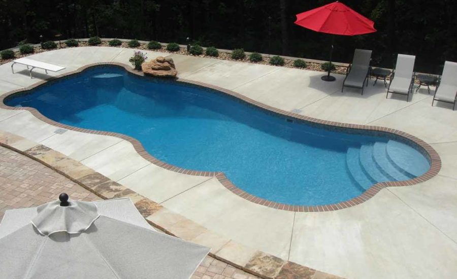 Prominence 40D fiberglass pool rendering