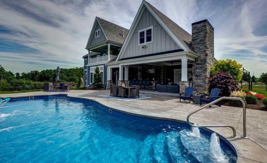 Prominence 40D fiberglass pool rendering