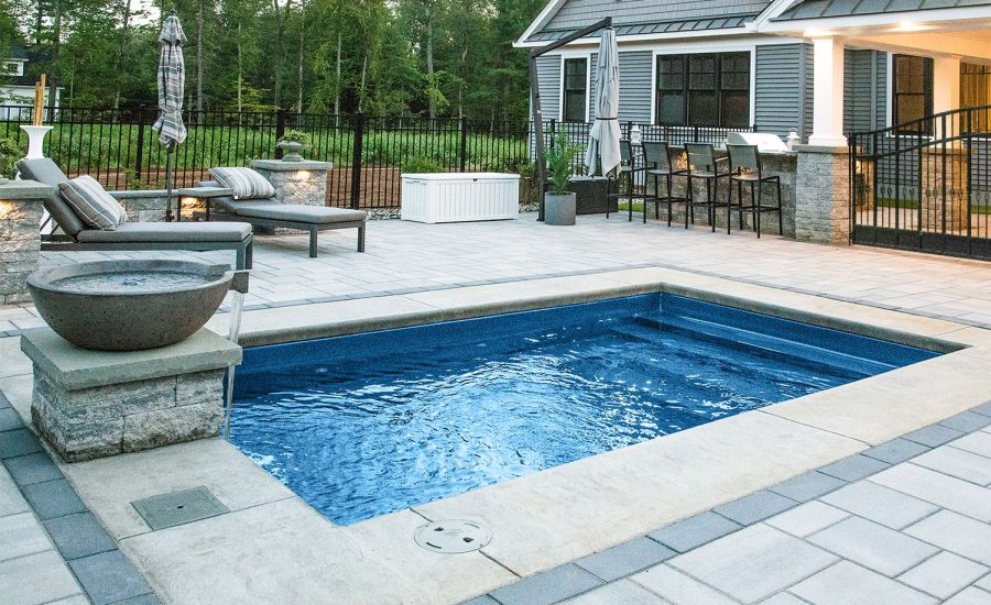 Radiance 16 fiberglass plunge pool rendering