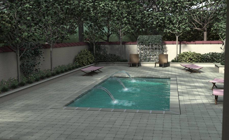 Radiance 16 fiberglass plunge pool rendering