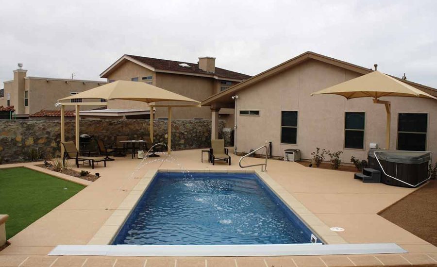 Radiance 25 fiberglass pool rendering