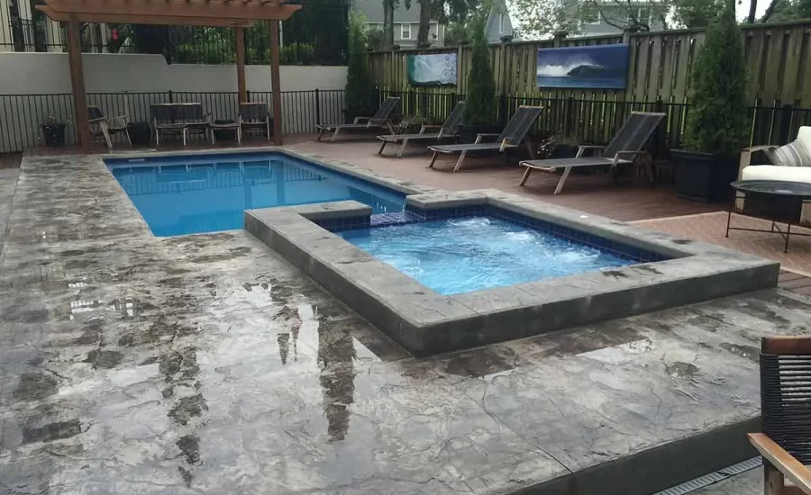 Radiance 25 fiberglass pool rendering