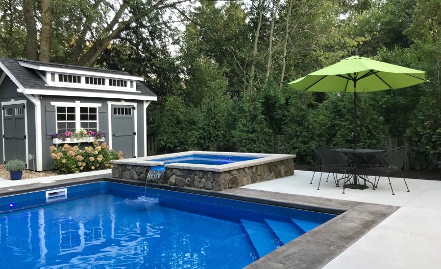 Radiance 25 fiberglass pool rendering