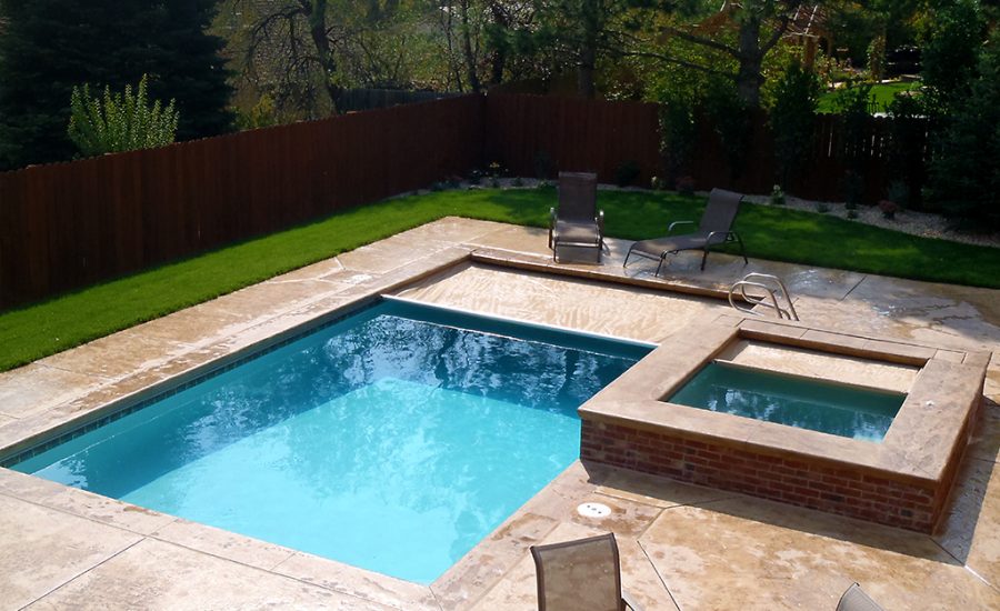 Radiance 25 fiberglass pool rendering