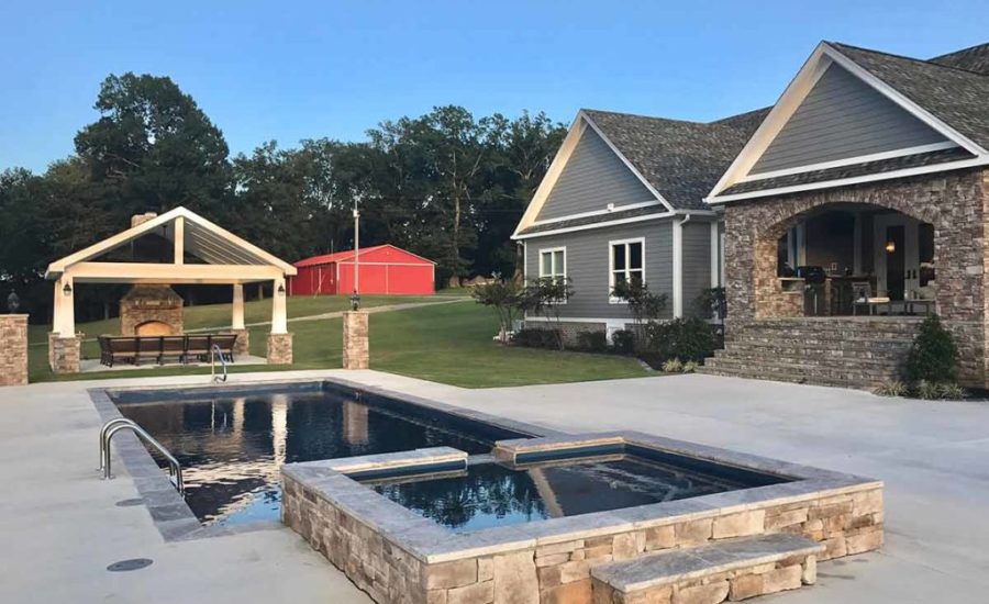 Radiance-33S inground fiberglass pool rendering