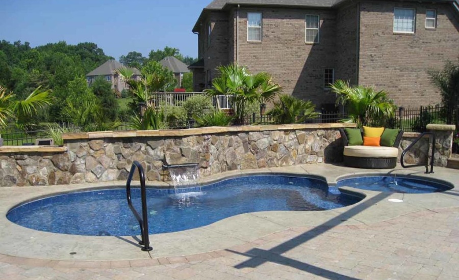 Sunrise 25 fiberglass pool rendering