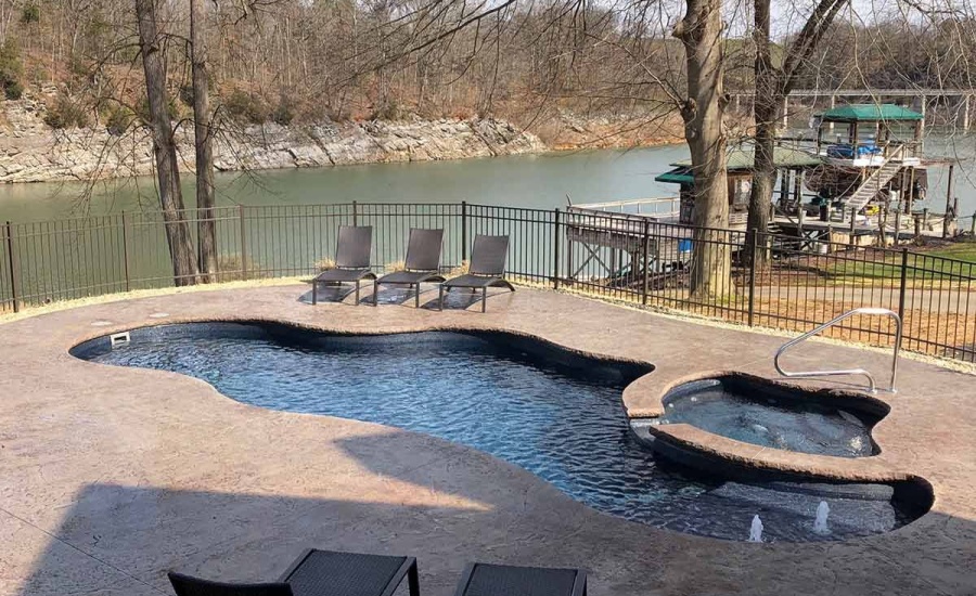 Sunrise 35 fiberglass pool rendering