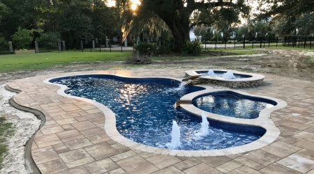 Sunrise 35 fiberglass pool rendering