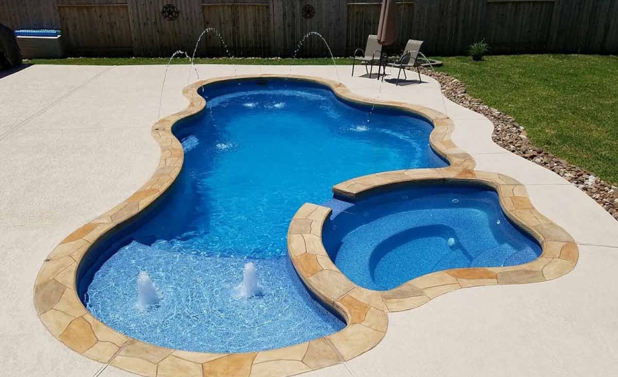 Sunrise 35 fiberglass pool rendering