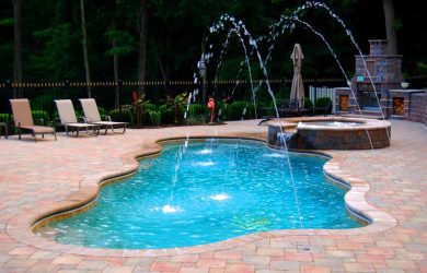 Elegance 40 fiberglass pool rendering