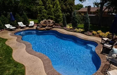 Elegance 40 fiberglass pool rendering