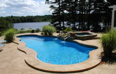 Elegance 40 fiberglass pool rendering