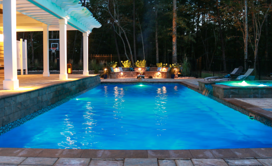 Radiance 38 fiberglass pool rendering