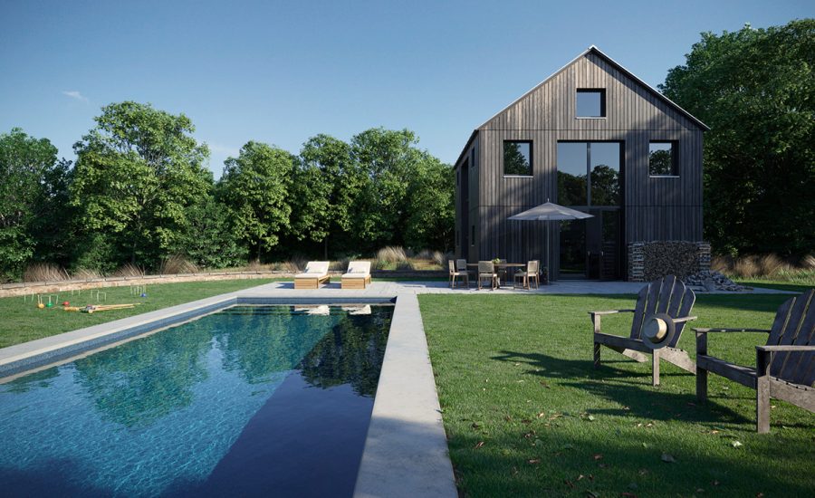 Radiance 38 fiberglass pool rendering