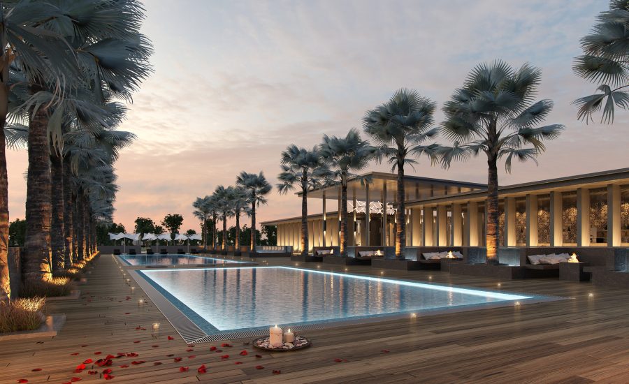 Radiance 38 fiberglass pool rendering