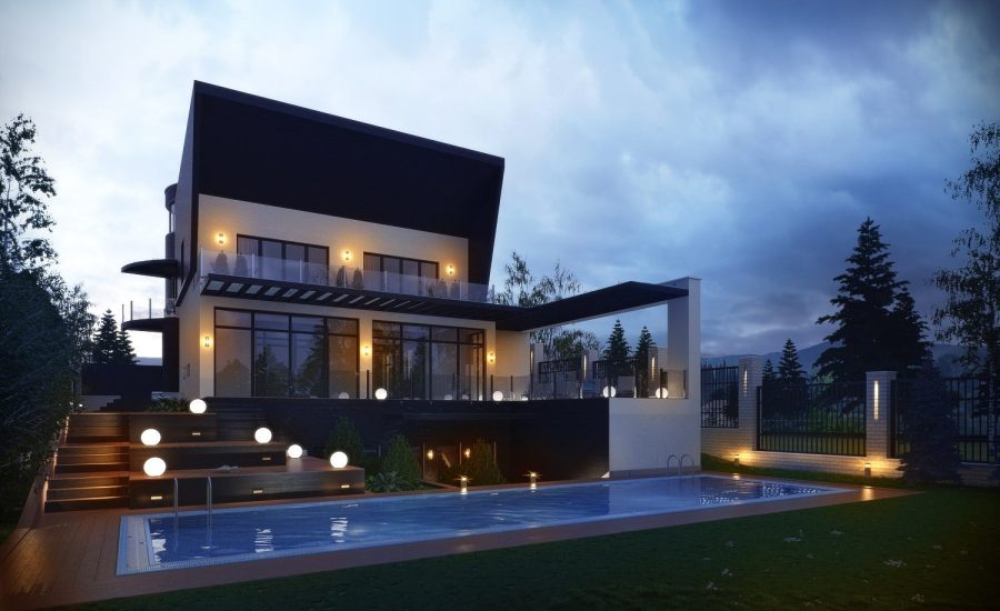 Radiance 38 fiberglass pool rendering